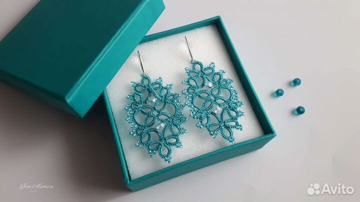 Серьги фриволите