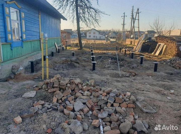 Установка винтовых свай