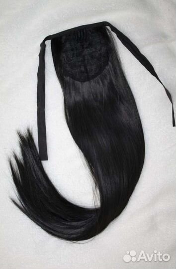 Хвост шиньон чёрный