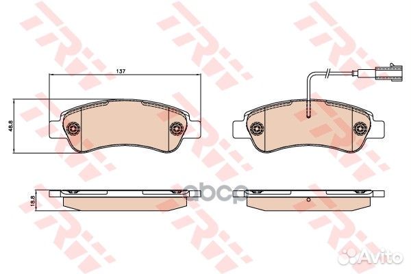Колодки задние fiat ducato 3/14- GDB2068 GDB206