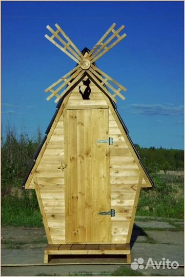 Дачный туалет деревянный прямоугольник фкк 655