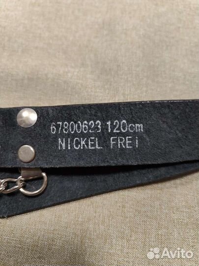 Кожаный ремень с шипами Nickel Free 120см