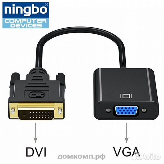 Переходник, конвертер DVI-VGA, hdmi-VGA, Optibay