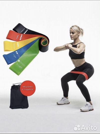 Комплект фитнес резинок 5 штук