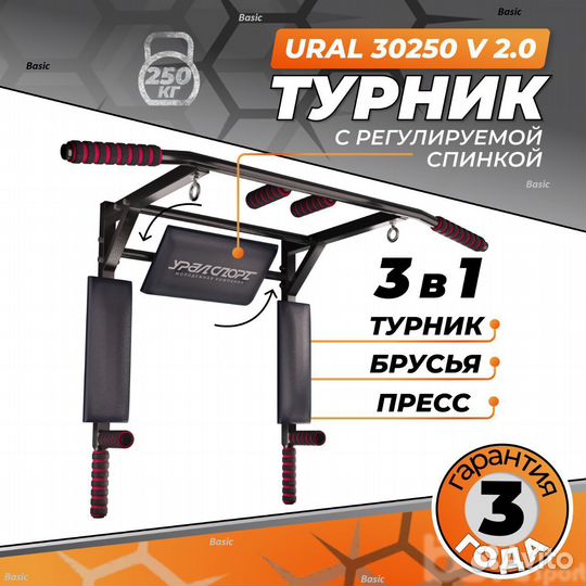 Турник брусья пресс 3 в 1 настенный