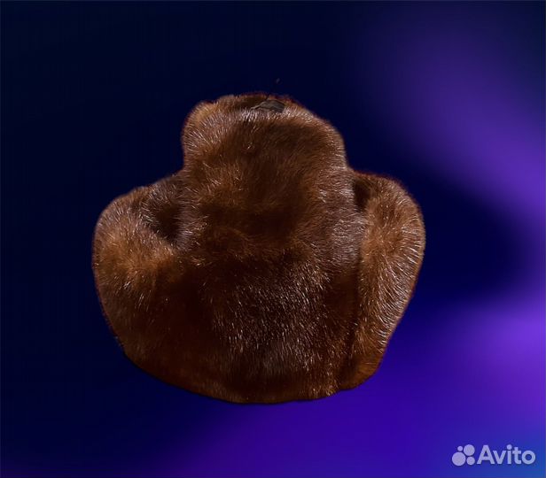 Норковая шапка мужская ушанка