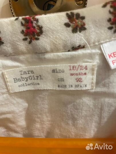 Платье для девочки zara 92