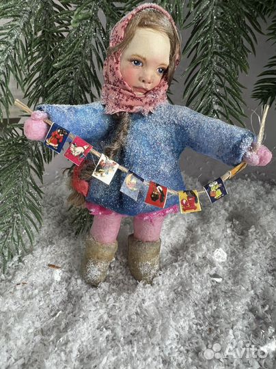 Марфушенька ватная елочная игрушка