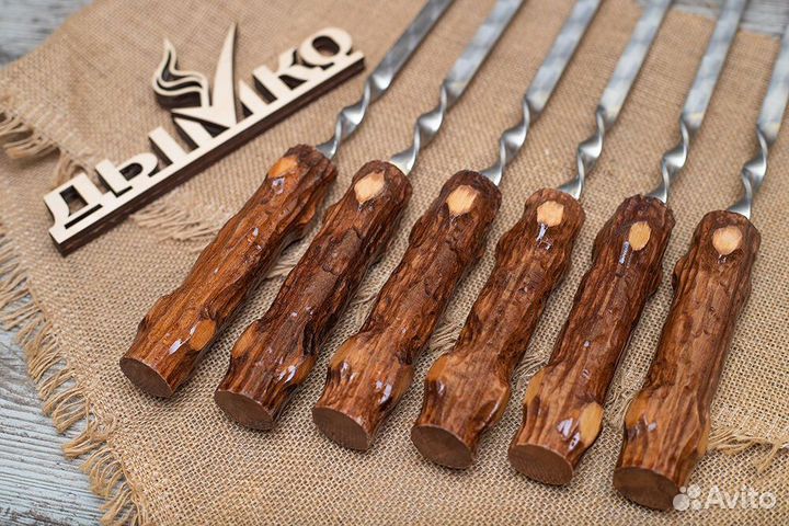 Шампуры с деревянной ручкой 