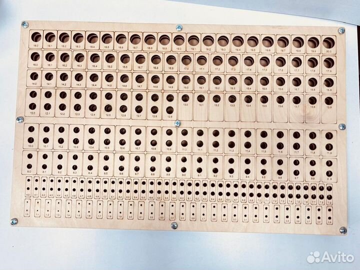 Подставка для сверл 1-20 мм, шаг 0.1 мм