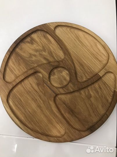 Менажница из натурального дуба 30 см