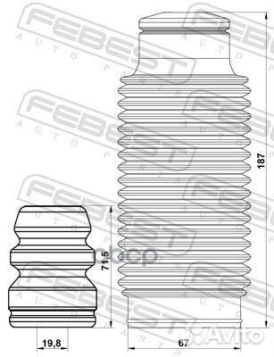 Пыльник-отбойник амортизатора перед Febest