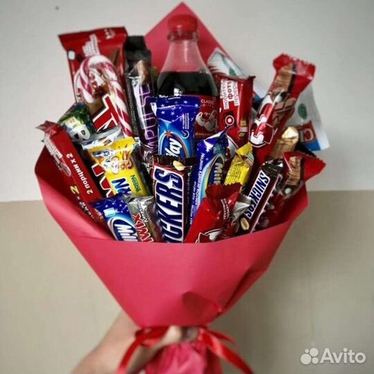 Сладкие букеты из конфет