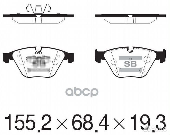 Колодки тормозные передние SP2210 Sangsin brake