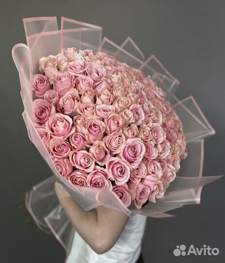 Букет роз 101шт пышный букет
