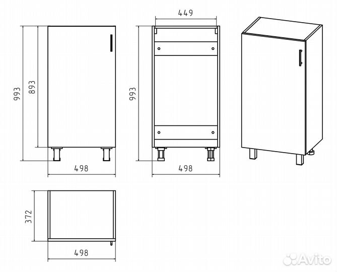 Тумба Misty п-куп05050-031л Белый