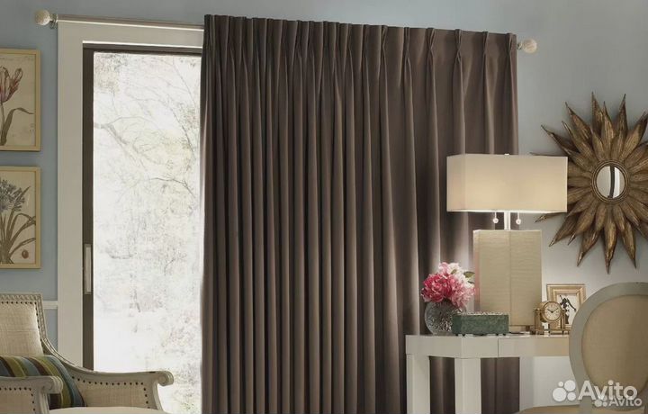 Шторы. Выезд дизайнера. Установка карнизов