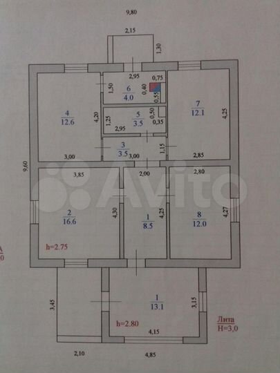 Дом 73 м² на участке 9,5 сот.