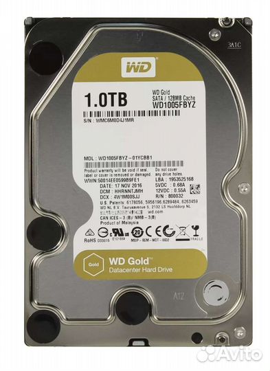Western Digital Gold 1tb WD1005fbyz бу