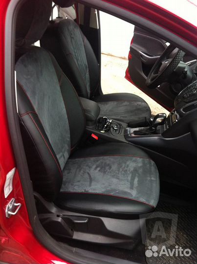 Чехлы на Лада Калина (экокожа+алькантара)