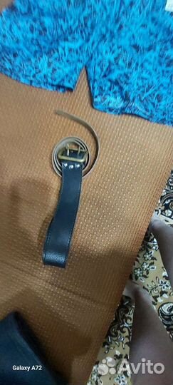 Шорты два ремня кожаные