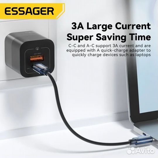 Кабель USB Type-C, USB-A, microusb, Lightning, 4 1