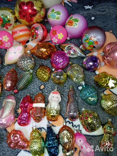 Елочные игрушки СССР лотом (лот 3)