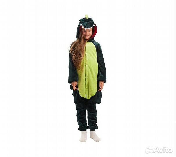 Кигуруми для детей Funfur Динозавр Зеленый XS