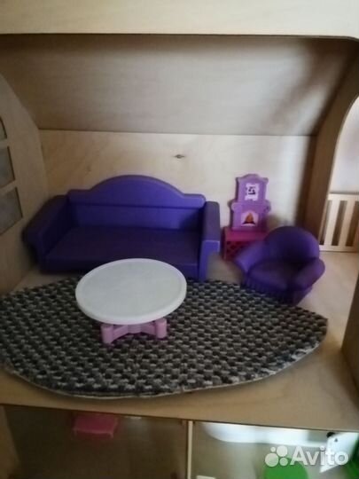 Кукольный домик с мебелью+бассейн для куклы