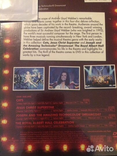 Andrew LLoyd Webber, Коллекционн.изд, 4 DVD, DD5.1