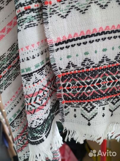 Отрез ткани. Лен СССР, Беларусь. Репс, жаккард