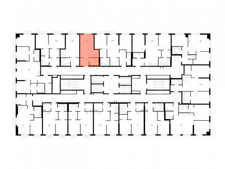 Квартира-студия, 25 м², 26/31 эт.