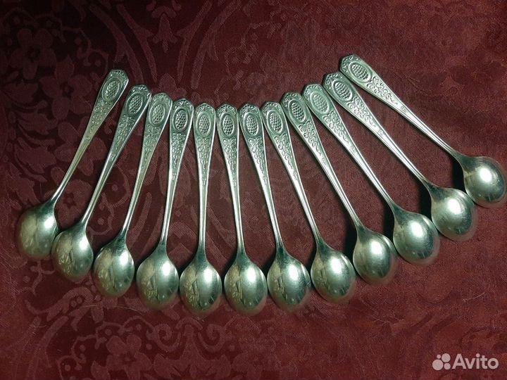 Чайные ложки мельхиор СССР 12 шт