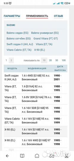 Муфта вентилятора радиатора suzuki g16