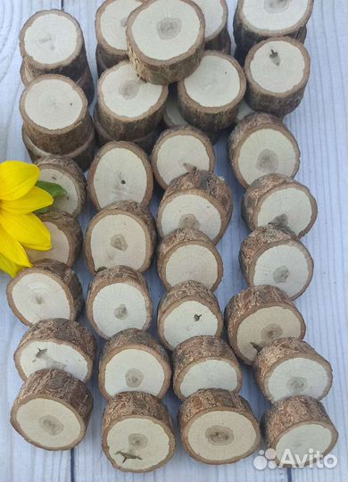 Набор спилов деревянных заготовок для творчества