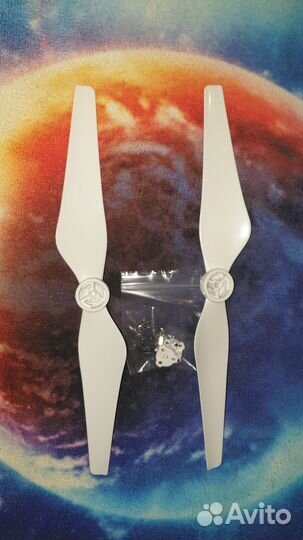 Белые лопасти для Фантом 4 +крепеж на двигатели