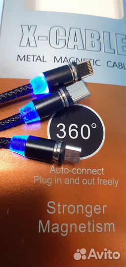 Магнитный кабель для всех microUSB lightning TypeC