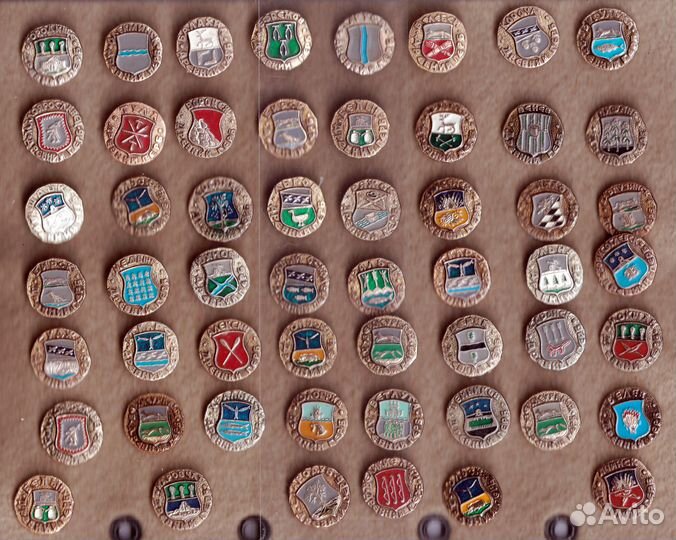 Значки гербы городов СССР