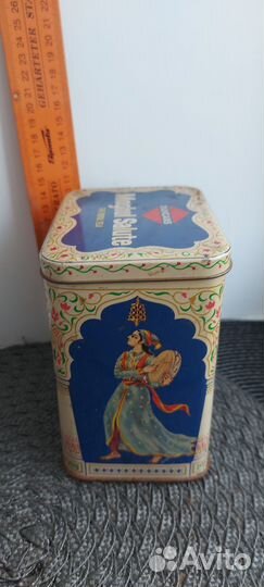 Коробка жестяная Чай чайница Moghul Salute Индия