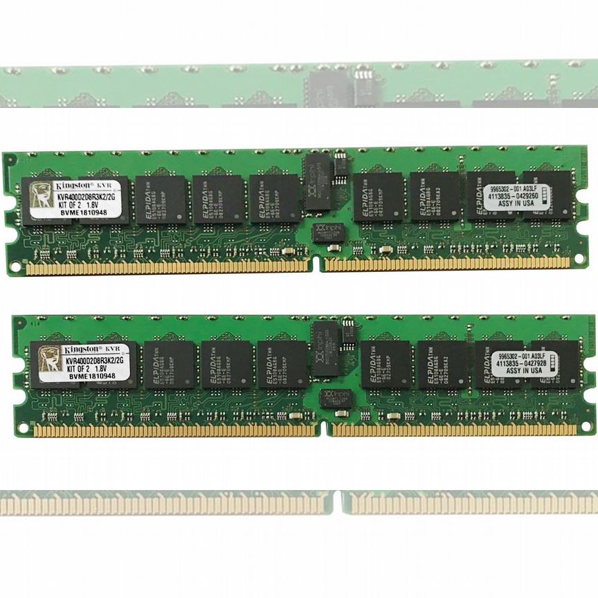 [KVR400D2D8R3K2/2G] Оперативная Память Kingston 2gb Kvr400d2d8r3k2/2g