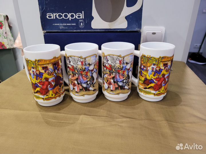 Набор из 4-х пивных кружек производство Arcopal