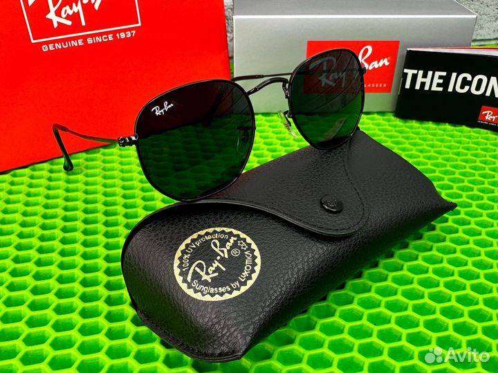 Очки ray ban hexagonal 3548 черные