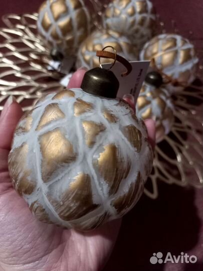 Елочные игрушки шары на ёлку стекло
