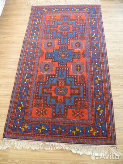 Ковер 2,2х1,2 ворс Дагестан СССР ручной раб шерст