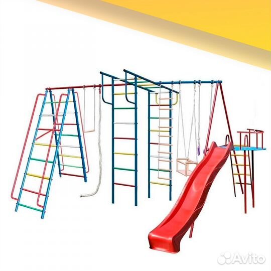 Детский спортивный комплекс Вертикаль-А1 + горка