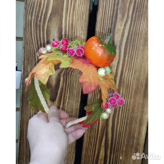 Ободок осень, тыква