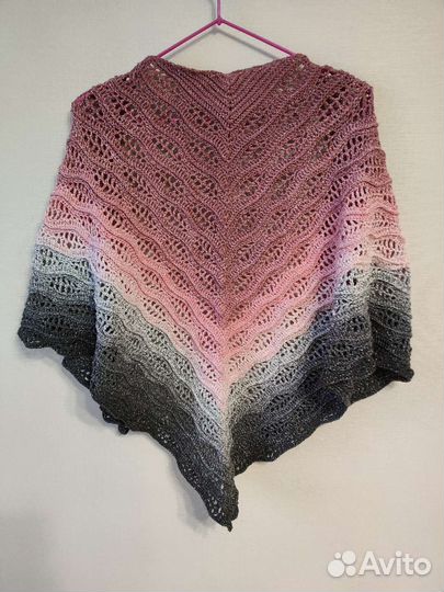 Бактус вязаный/шарф/шаль/платок/палантин