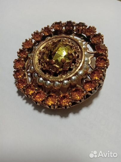 Брошь винтажная чехия