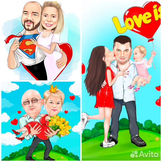 Шарж по фото на заказ