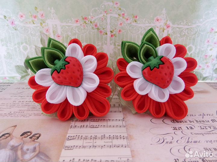 Заколки, резинки канзаши